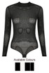 Black Crystal Mesh Bodysuit 