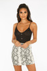PU Snake Pattern Vinyl Skirt