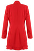Frill Hem Longline Double Breasted Dress 