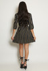 Stripes Button Up Skater Dress