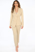 Pinstripe Asymmetric Blazer & Trouser Suit - 3 Colours