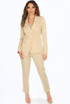 Pinstripe Asymmetric Blazer & Trouser Suit - 3 Colours