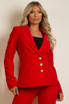 Double Breast Flare Hem Blazer