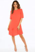 Pleated Hem Short Sleeves Dress