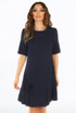 Pleated Hem Short Sleeves Dress