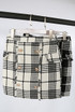 Tweed Check Pattern Mini Skirt
