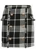 Tweed Check Pattern Mini Skirt