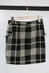 Tweed Check Pattern Mini Skirt