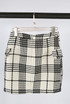 Tweed Check Pattern Mini Skirt
