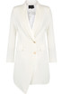 Asymmetric Double Button Blazer Dress 