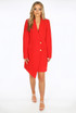Asymmetric Double Button Blazer Dress 