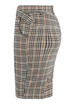 Brown Check Belted Mini Skirt