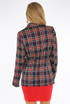 Tartan Fringe Trim Double Breasted Blazer