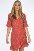 Heart Print Wrap Dress - 3 Colours