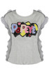 Sequin POPEYE Trim Frill Tee