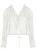 Crinkle Chiffon Tie Up Blouse