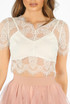 Scallop Lace Overlay Crop Top