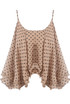 Polka Dot Chiffon Tier Cami Top