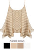 Polka Dot Chiffon Tier Cami Top