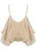 Polka Dot Chiffon Tier Cami Top