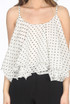 Polka Dot Chiffon Tier Cami Top