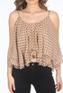 Polka Dot Chiffon Tier Cami Top