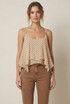 Polka Dot Chiffon Tier Cami Top