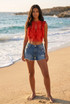 Crochet Frill Crop Tops