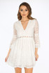 V Neck Lace Smock Dress