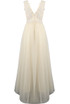 Crochet Plunge Bodice Tulle Maxi