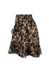 Leopard Frill Trim Mini Skirt