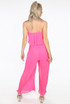 Pleated Cami Wide Leg Jumpsuit