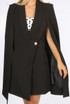 Tailored Long-line Cape Blazer - 6 colours