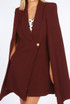 Tailored Long-line Cape Blazer - 6 colours