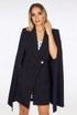 Tailored Long-line Cape Blazer - 6 colours