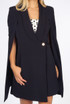 Tailored Long-line Cape Blazer - 6 colours