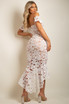 Crochet Bandeau Fishtail Midi Dress