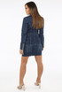 Dark Blue Wash Denim Military Blazer