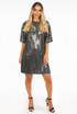 Sequin Oversize Tee Dress