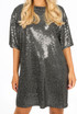 Sequin Oversize Tee Dress