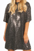 Sequin Oversize Tee Dress