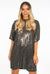 Sequin Oversize Tee Dress