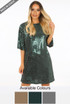 Sequin Oversize Tee Dress
