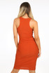 Ribbed Muscle Back Midi Dress