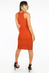 Ribbed Muscle Back Midi Dress