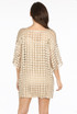 Embroidered Mesh Shift Dress