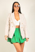Knitted Hopsack Double Breast Blazer