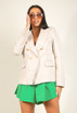 Knitted Hopsack Double Breast Blazer