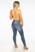 Asymmetric Waist Skinny Jeans