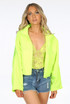 Neon Hooded Rain Jacket